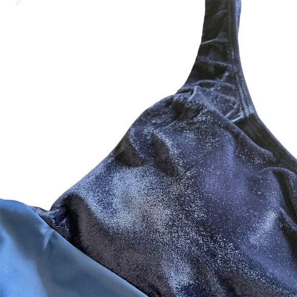 Paper London Cori One Piece Swimsuit Large NWT White Blue Size M - Picture 3 of 9